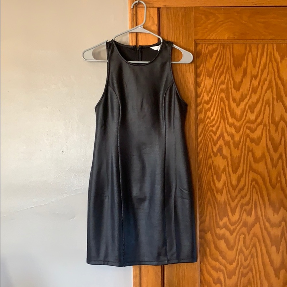 Faux leather dress new with tags